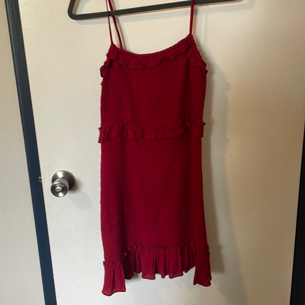 Red tight dress